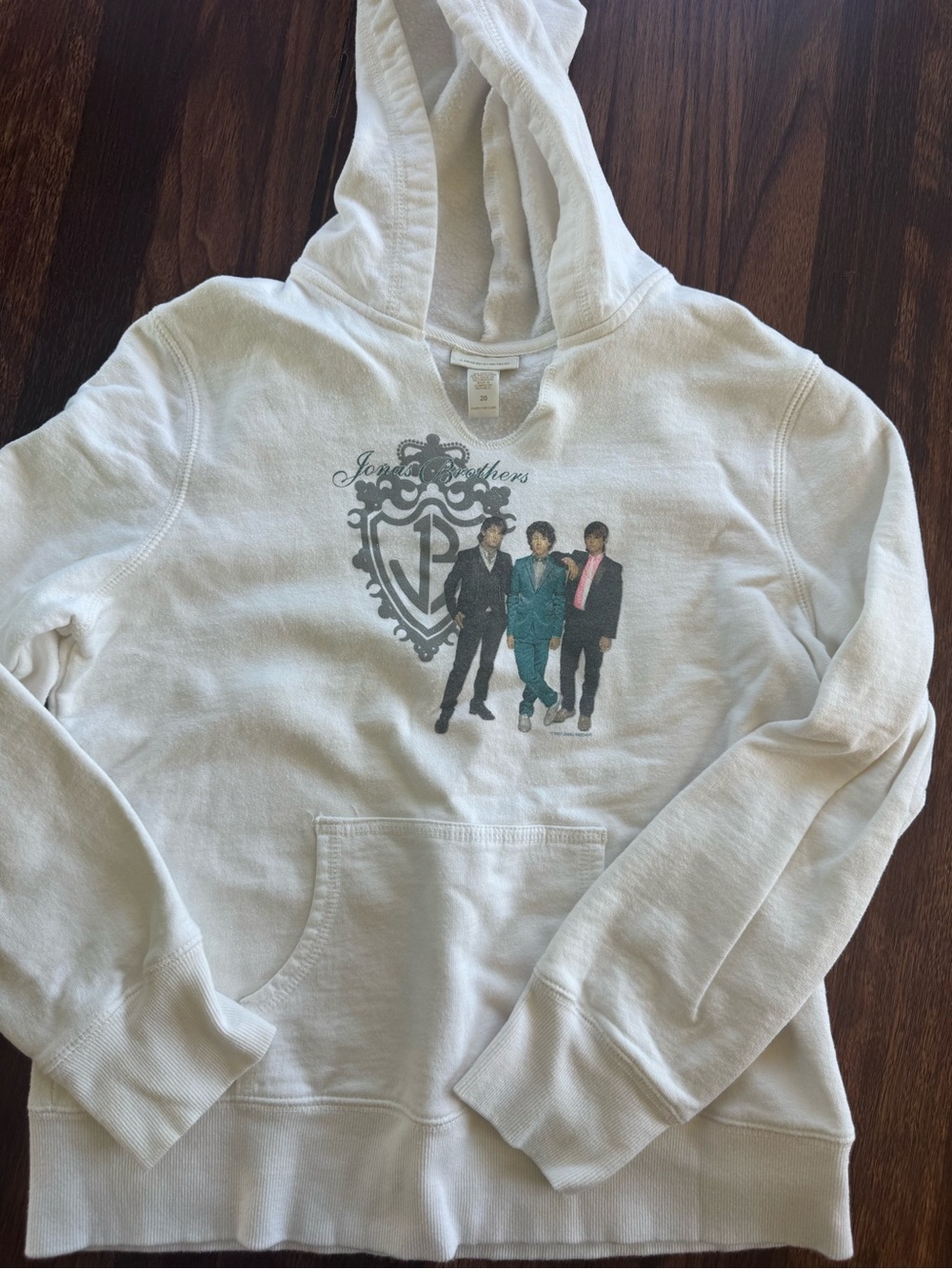 Jonas Brothers Vintage Limited Too White Hoodie size 20